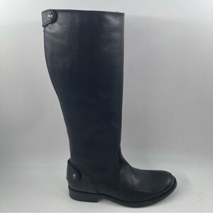 NEW! Frye Women’s Melissa Black Leather Snap w/Zip Back Riding Boots -Size 5.5